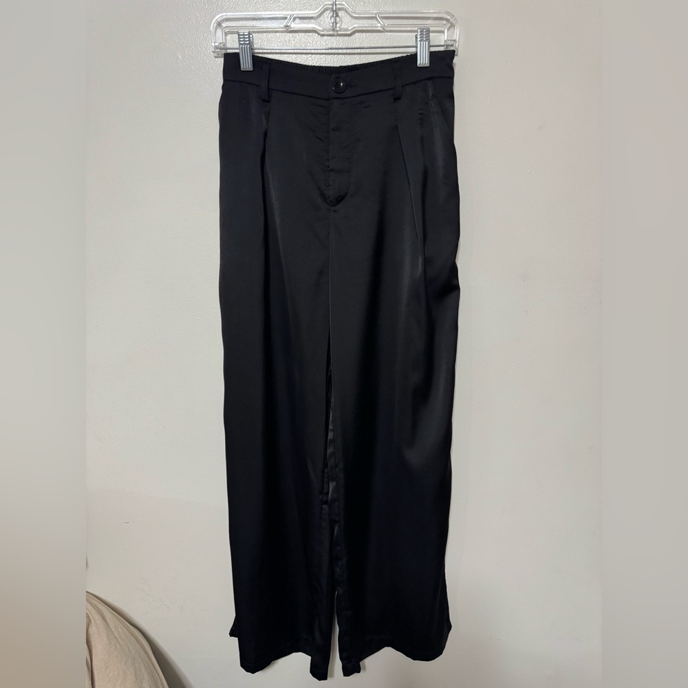 Black Satin Trousers